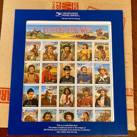 Unopened Legends of the West Error Sheet - Picture 2 of 4